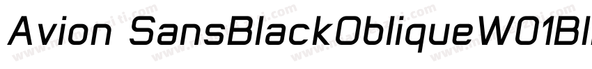 Avion SansBlackObliqueW01BlkObl字体转换